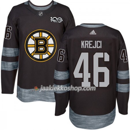 Miehille NHL Boston Bruins Pelipaita David Krejci 46 1917-2017 100th Anniversary Adidas Musta Authentic